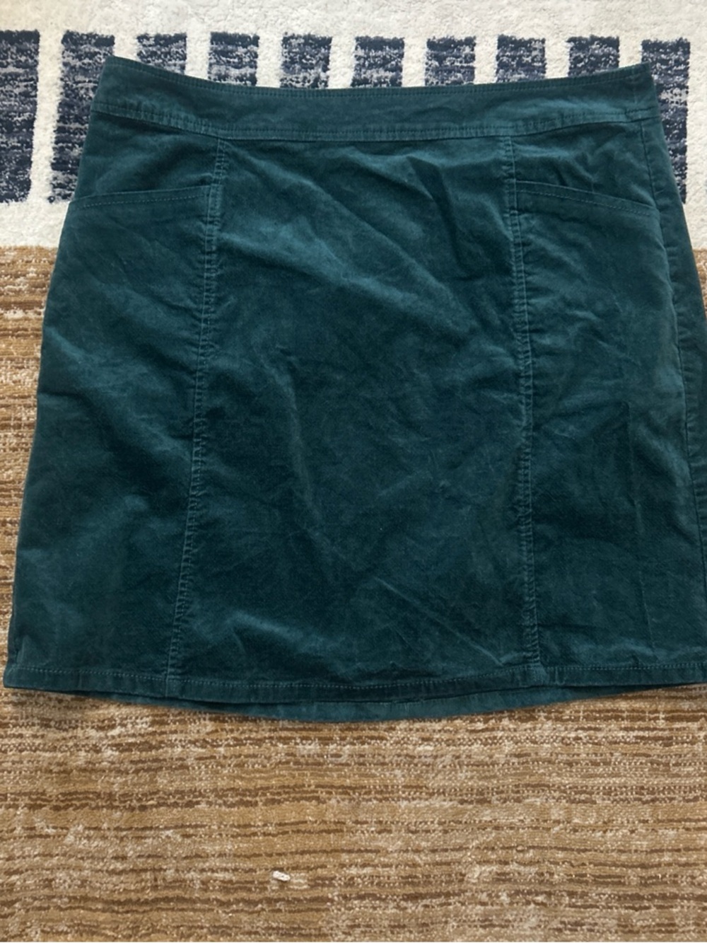 LOFT Teal Corduroy Mini Skirt